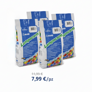 Kit da 4 pezzi lampocem legante idraulico pronto all uso mapei 5 kg