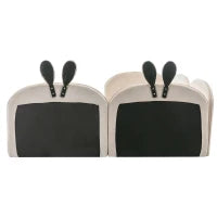 Divano letto per bambini a coniglio, 2 Letti Singoli, Struttura Imbottita, senza Materasso, 90x200 cm & 180x200 cm, Beige