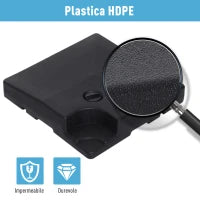 Set 4 Basi a Croce per Ombrelloni da Giardino Riempibili con Acqua e Sabbia 51x51x12cm Nero