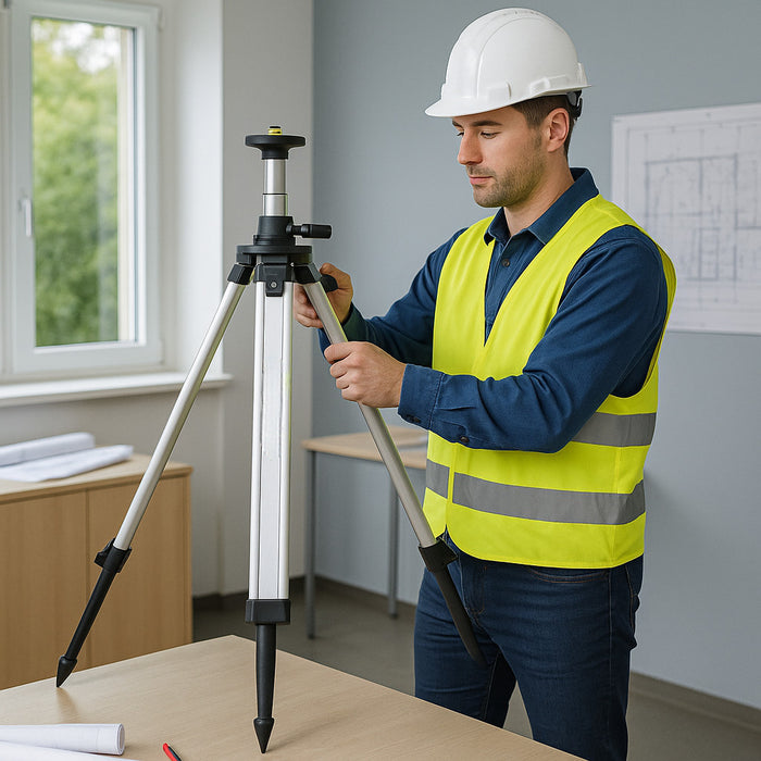 Treppiedi telescopico tst alluminio anodizzato regolabile filettatura 5/8