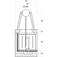 Camino legna prefabbricato ghisa focolare aperto reversibile ds110 tgh calore