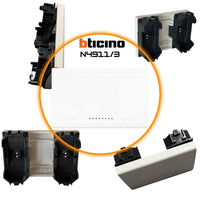 Copritasto illuminabile bticino livinglight bianco per ambienti eleganti *** numero posti 3 moduli, confezione 1