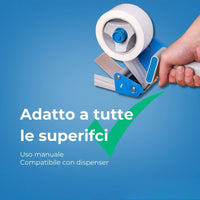 Nastro adesivo silenzioso bianco 50x132m per imballaggio professionale