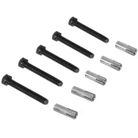 200cm Binario per Porta Scorrevole Kit Accessori con Binario e Rulli Portata 100kg Acciaio al Carbonio 200×4×0.6cm