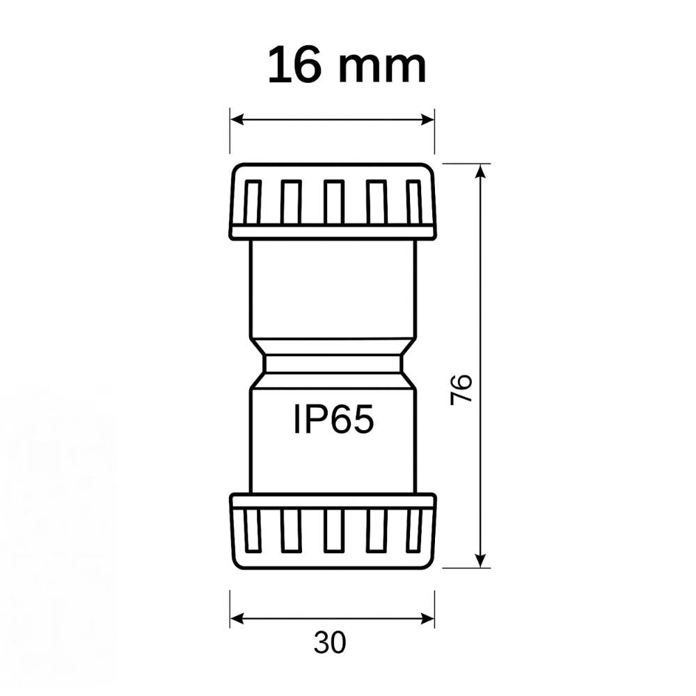 Faeg raccordo tubo rigido manicotto ip65 vari diametri tecnopolimero grigio *** diametro 16 millimetri, confezione 1