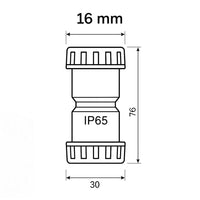 Faeg raccordo tubo rigido manicotto ip65 vari diametri tecnopolimero grigio *** diametro 16 millimetri, confezione 1