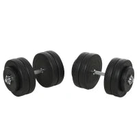 Set Manubri Palestra 50kg (8x5kg, 4x1.5kg), Pesi Palestra con 12 Dischi da 1.5kg, 5kg, Փ25mm, per Allenamento a Casa