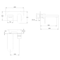 Miscelatore lavabo da parete oceania ad incasso ottone colore oro rosa *** confezione 1