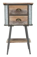 Comodino 2 Cassetti Bronxs Cm 43,5X36,5X72,5