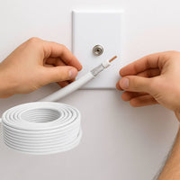 Bobina cavo tv Ø5 mm in rame puro 75 ohm da 25 metri per interni protetti