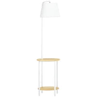 Lampada da Terra Moderna con Tavolino a 2 Livelli per Soggiorno e Camera da Letto, 43L x 39.5P x 162A cm
