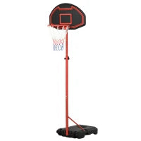 Canestro Portatile Canestro Basket da Esterno con Altezza Regolabile 193.5-248.5cm e Base da Riempire con Acqua o Sabbia, in Acciaio e Nylon 73x49x194-249cm