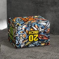 Plyo Box 3 Altezze Jumping Box Antiscivolo per Casa e Palestra, 61x51x41 cm, Multicolore