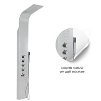 Colonna doccia termostatica siria 4 funzioni getto a cascata bocchette lombari *** finitura- cromo lucido, confezione 1