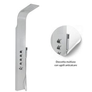 Colonna doccia termostatica siria 4 funzioni getto a cascata bocchette lombari *** finitura- cromo lucido, confezione 1