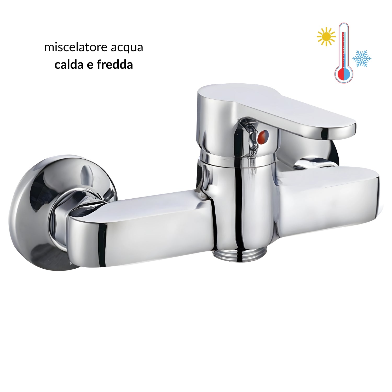 Miscelatore esterno doccia rubinetto monocomando cromato *** confezione 1