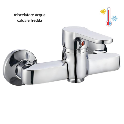 Miscelatore esterno doccia rubinetto monocomando cromato *** confezione 1