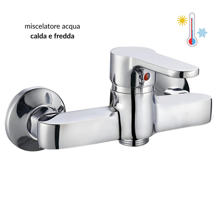 Miscelatore esterno doccia rubinetto monocomando cromato *** confezione 1