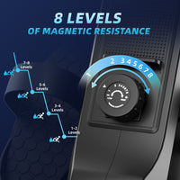 Vogatore per Casa Magnetico - RATTANTREE - Vogatori idraulico magnetico/domestico, 8 Livelli di Resistenza, Carico Massimo 120 kg