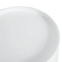 Tavolino da Salotto Moderno in Legno, Tavolino Rotondo con Cassetto, Tavolino da Caffè per Soggiorno e Camera, Bianco