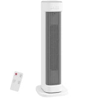 Termoventilatore Ceramico 2000W con 3 Temperature Regolabili, Timer 15H, Telecomando, Bianco