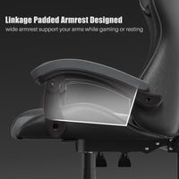 Sedia gaming ergonomica - RATTANTREE - con Supporto Lombare Sedia da Gioco in Pelle Pu con Altezza Regolabile - Nero Grigio