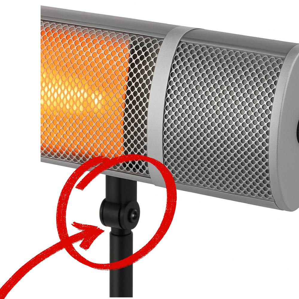 Kemper aa602 piantana professionale per lampade infrarossi