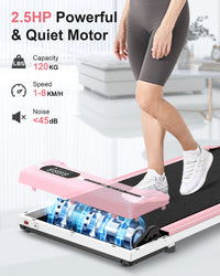 Tapis roulant 1-8km/h - RATTANTREE - Walking pad, Tapis roulant elettrico, display LED, Carico massimo di 120 kg, Rosa