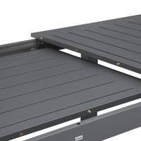 Tavolo da giardino allungabile in alluminio, 6 posti, antracite