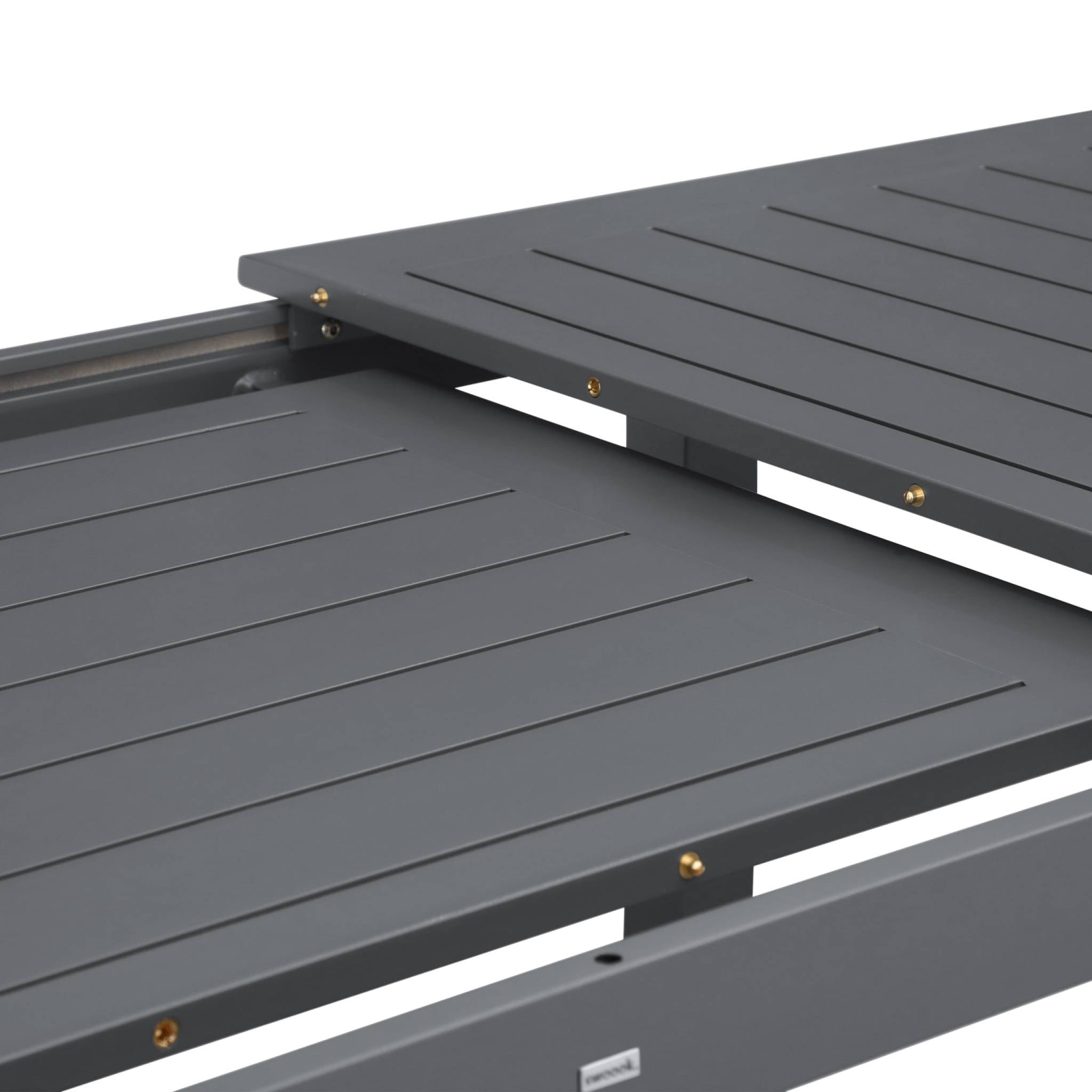 Tavolo da giardino allungabile in alluminio, 6 posti, antracite