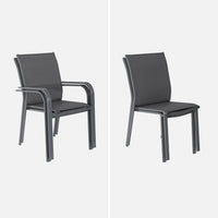 Tavolo da giardino allungabile in alluminio con 4 sedie e 2 poltrone,