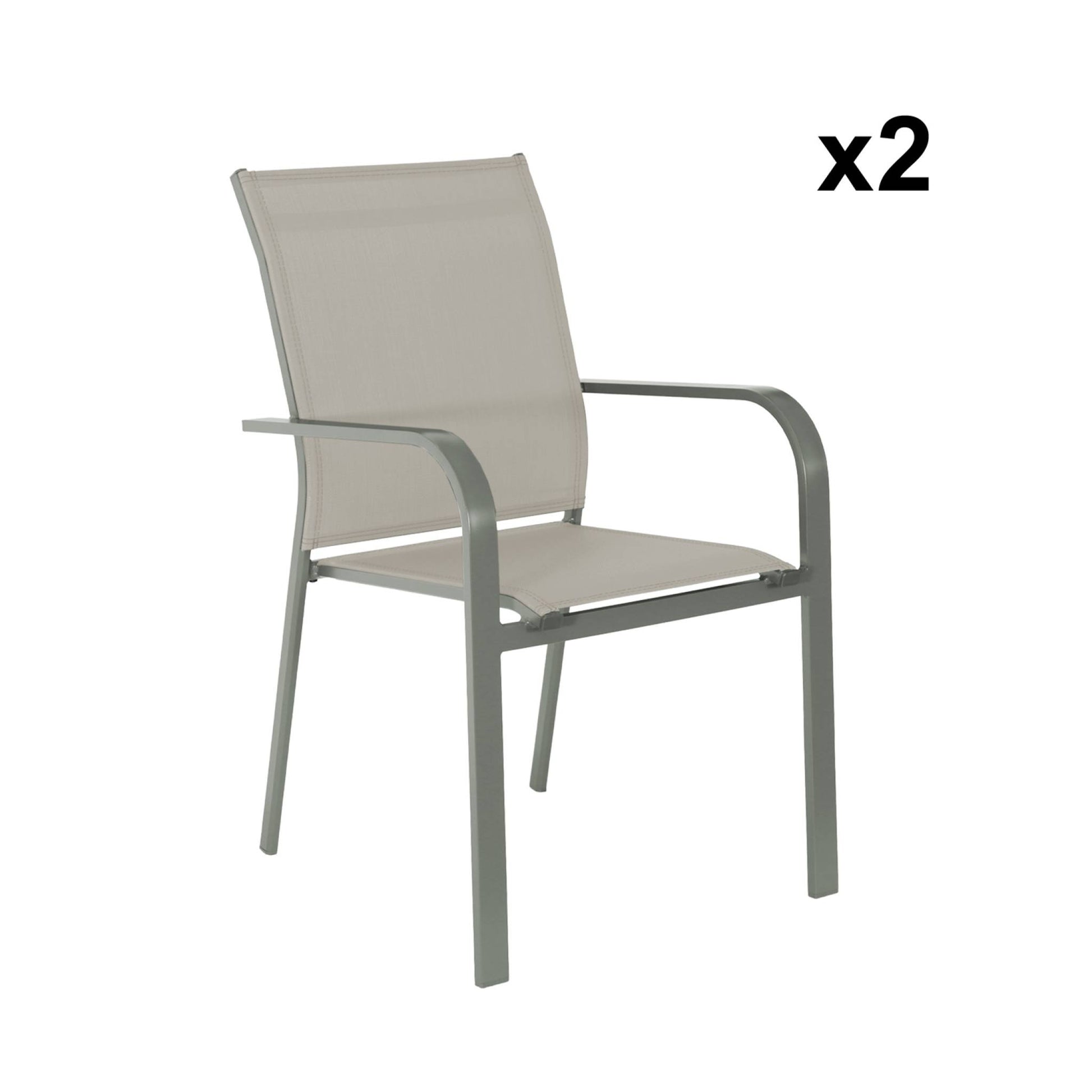Tavolo da giardino allungabile in alluminio con 4 sedie e 2 poltrone,