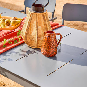 Tavolo da giardino in alluminio e textilene, allungabile, 8 sedie,