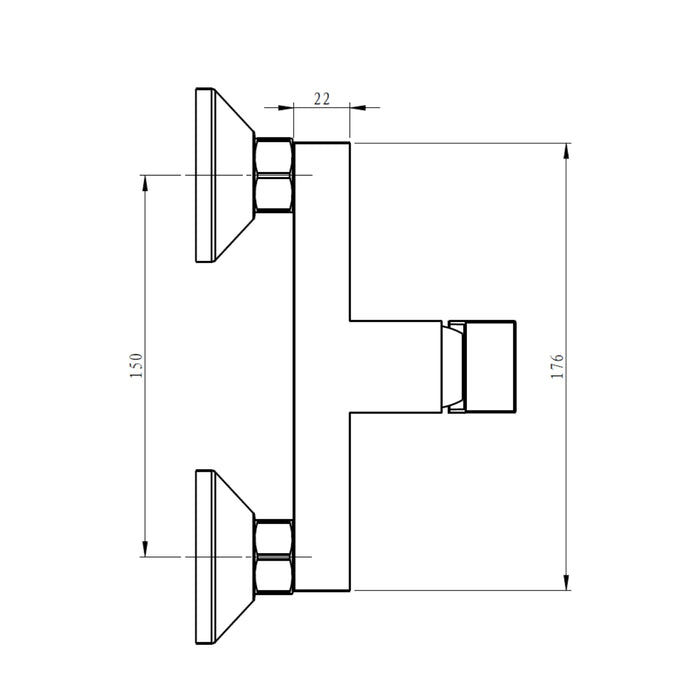 Miscelatore esterno doccia rubinetto monocomando cromato *** confezione 1