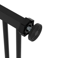 Cancellino per Cani a 2 Estensioni con Larghezza Regolabile fino 100 cm e Chiusura Automatica, Nero