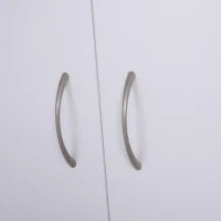 Scarpiera Slim da Parete, Mobile Multiuso con 2 Ante e Ripiani Regolabili per Camera da Letto e Ingresso, in Legno, 80x32x91cm