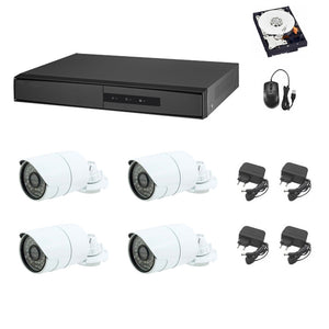 KIT VIDEOSORVEGLIANZA CLOUD DVR 4 CANALI 4 TELECAMERE 5MP AHD HD 1TB