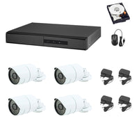 KIT VIDEOSORVEGLIANZA CLOUD DVR 8 CANALI 4 TELECAMERE 5 MP AHD 1 TB