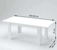 Tavolo Da Pranzo Allungabile Moderno made in Italy 140/190x90x75 - JESI