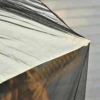 Zanzariera per Ombrellone 3x2.3 m Regolabile a Rete Fitta con Apertura a Cerniera, Nero