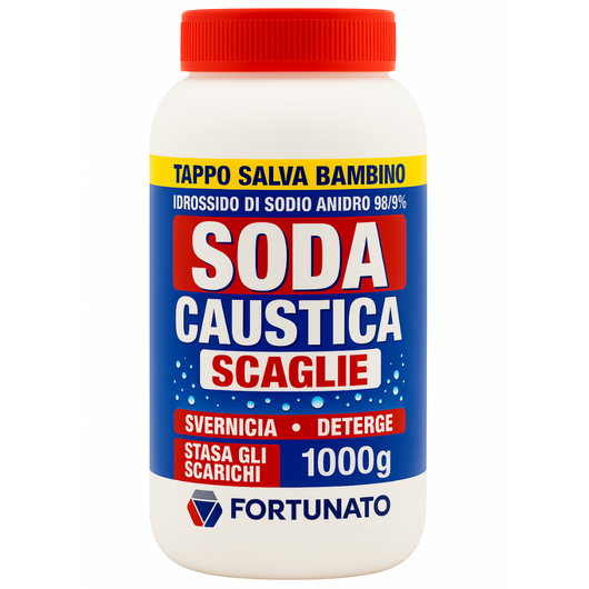 Soda caustica scaglie per pulizie e svernicianti formato 1 kg