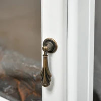 Camino Elettrico Effetto Fiamma e 3 Lati Aperti, Temperatura Regolabile 900W-1800W, Copertura 20-25m², 39x26x54.8cm, Bianco