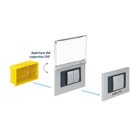 Bticino axolute pulsante doppio 1p no interbloccato varie finiture *** colore grigio, confezione 1