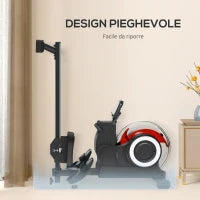 Vogatore ad Acqua Pieghevole a 6 Livelli di Resistenza, in Acciaio e PC, 190x50x65 cm, Rosso