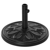 Base per Ombrellone Rotonda Ø48x34 cm in Plastica da 13kg per Pali da Ø35/38/48 mm, Nero
