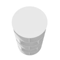 Scarpiera rotonda, girevole, 5 livelli, 115×60×60 cm, Bianco