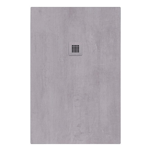 Piatto doccia in marmoresina 100x80 cm effetto microcemento chiaro PRAGA