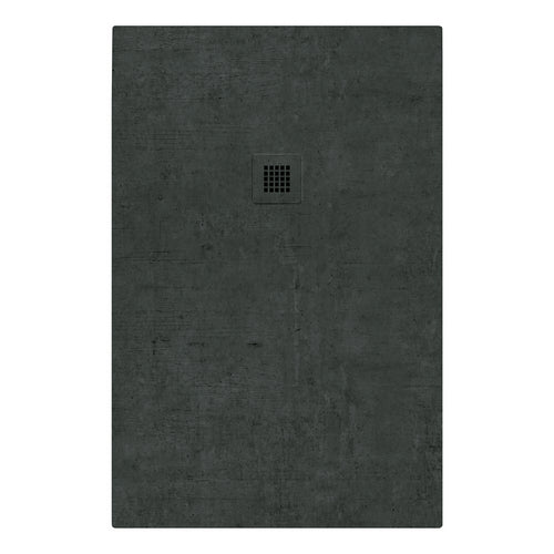 Piatto doccia in marmoresina 120x80 cm effetto petrolio scuro BELGIO