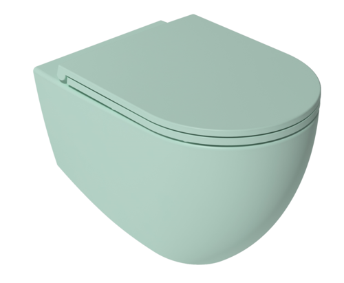 Sanitari sospesi opaco INFINITY: vaso, bidet, copriwater soft-close - Menta Opaco
