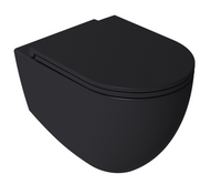 Sanitari sospesi opaco INFINITY: vaso, bidet, copriwater soft-close - Nero Opaco